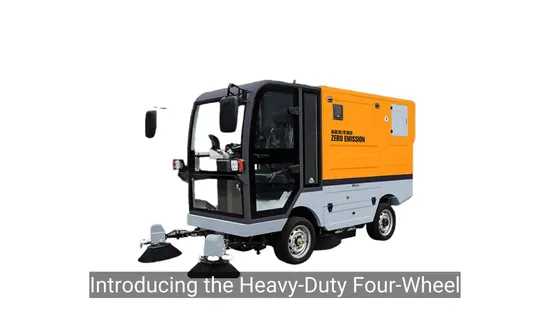Xinleifa S1600 MID-Sized Electric Four-Wheel Grey and Red Driving Road Sweeper with Brush of 12